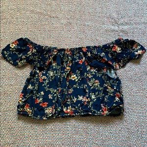 stretchy off shoulder crop top